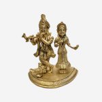 radha krishna brass statue