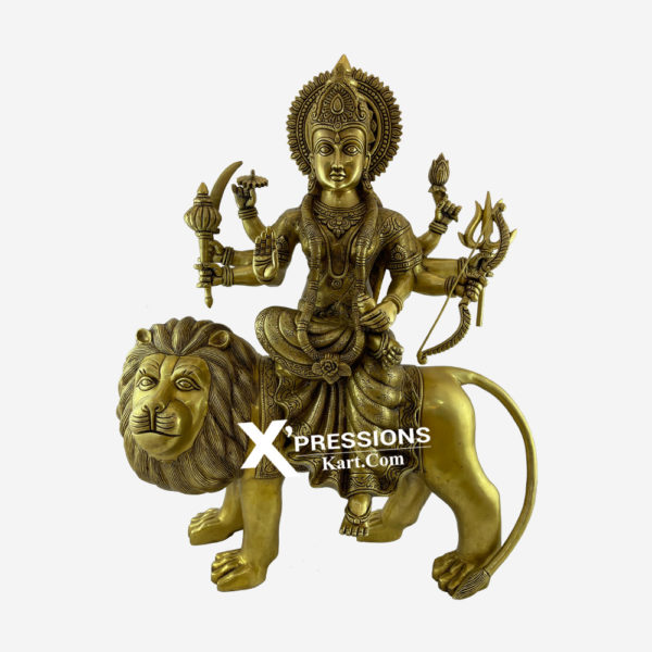 maa durga brass statue