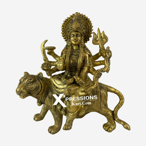 maa durga brass statue