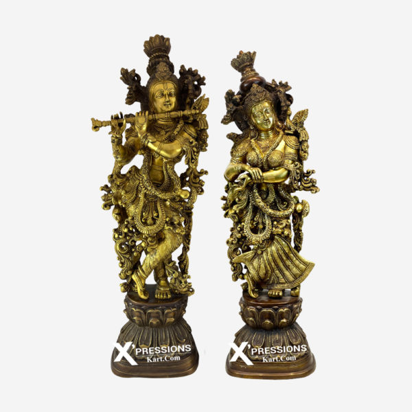 Brass Radha Krishna Idols