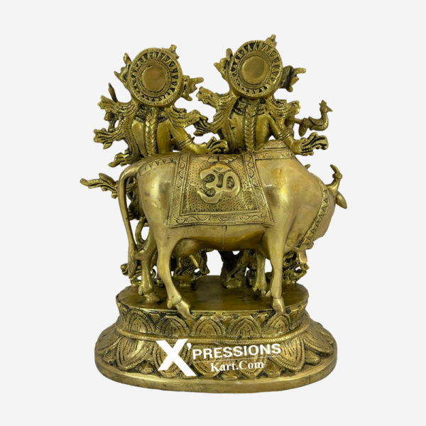 radha krishna brass statue