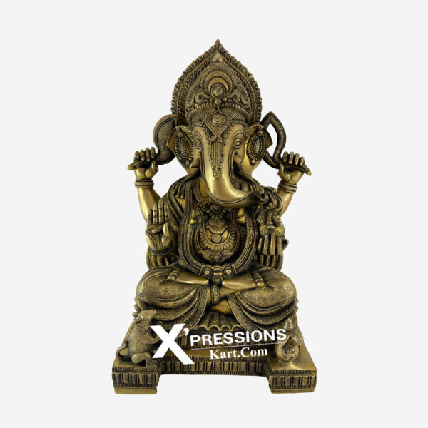 brass ganesha idol for home