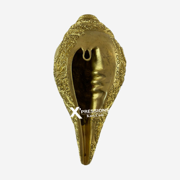 Brass Superfine Krishna Shankh idol