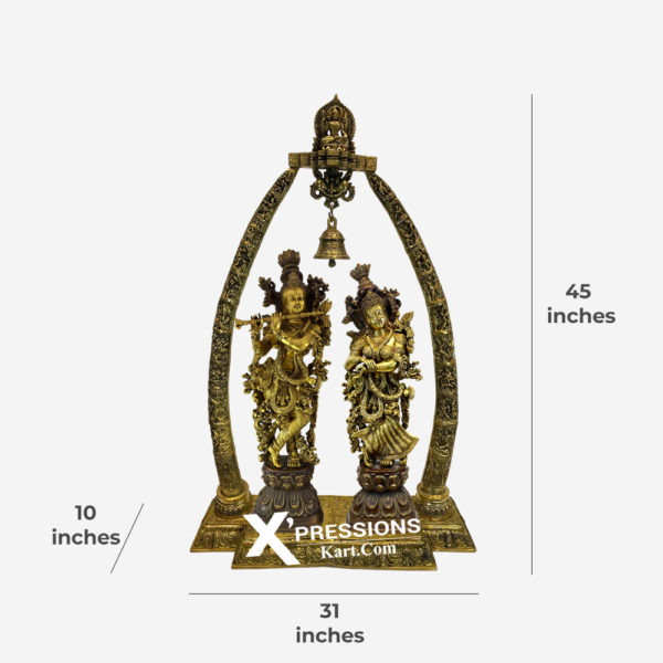 brass radha krishna stand