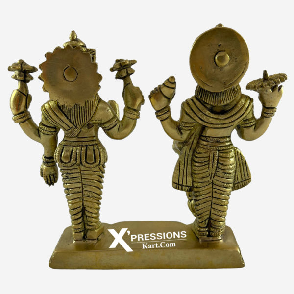Brass Vishnu ji and Laxmi Ji Statue idol