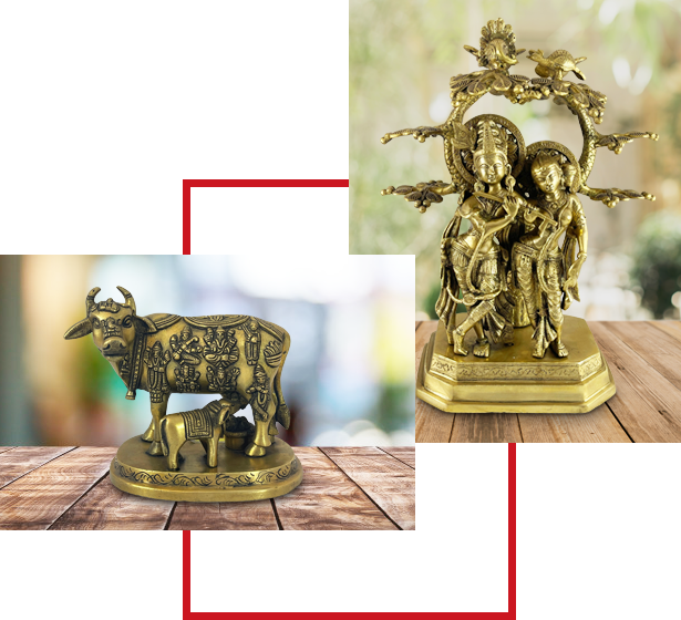 lord krishna brass statue