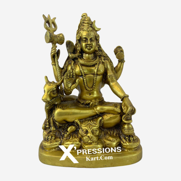 brass shiv shankar statue