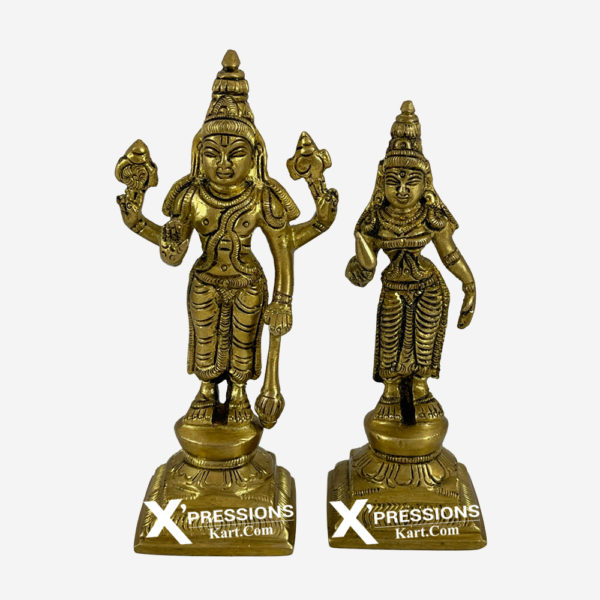 brass vishnu ji laxmi ji idols