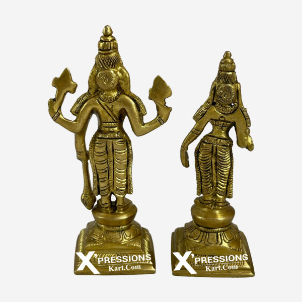 brass vishnu laxmi statue idol
