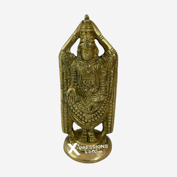 Brass Superfine Radha Krishna Standing On Brass Lotus Aasan 12 Inches