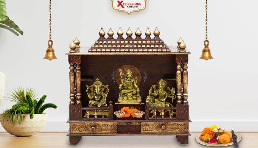 Ajuny Hindu God Statue Lord Krishna Playing Murli Brass Metal Art Puja Mandir Room Decoration 7.75 Inch