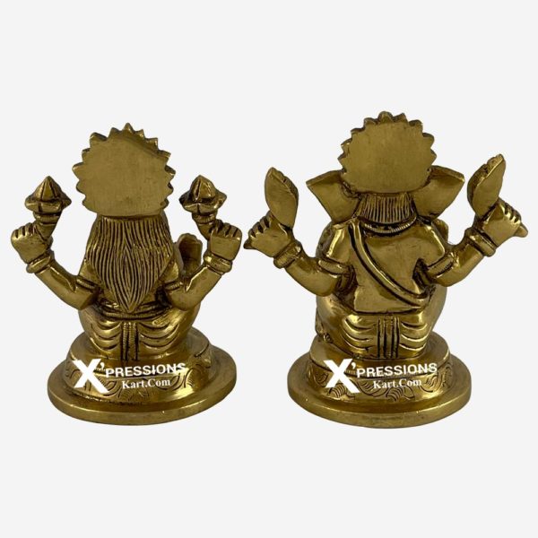 lakshmi ganesh brass idol