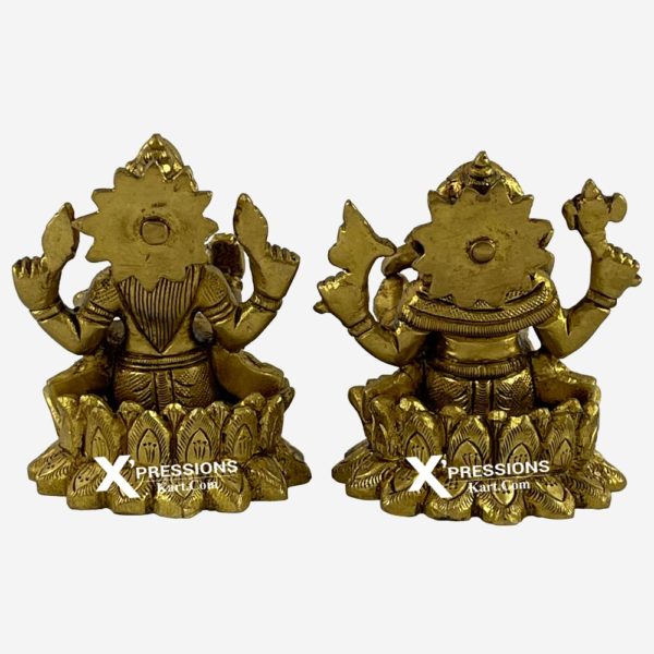 lakshmi ganesh brass idol