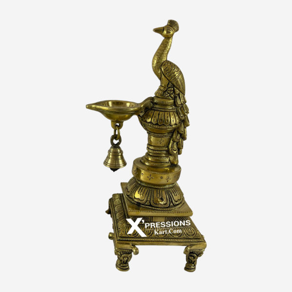 Brass Superfine Peacock Oil Lamp
