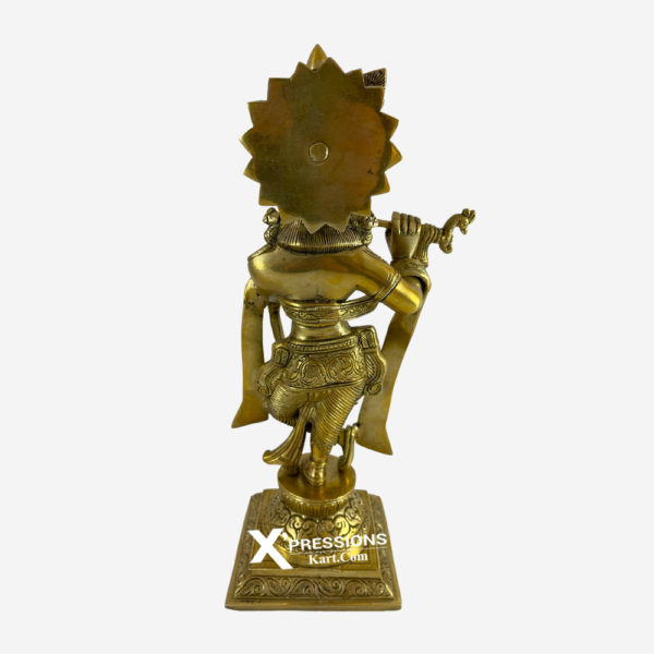brass krishna idol
